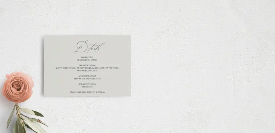 Guest Information Card