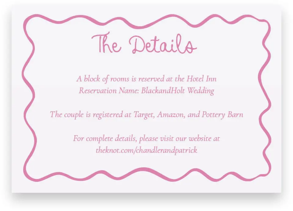 This is a 5" x 3½" Wedding Invitation Enclosure Card called Swan Love printed in full color on Premium Smooth paper