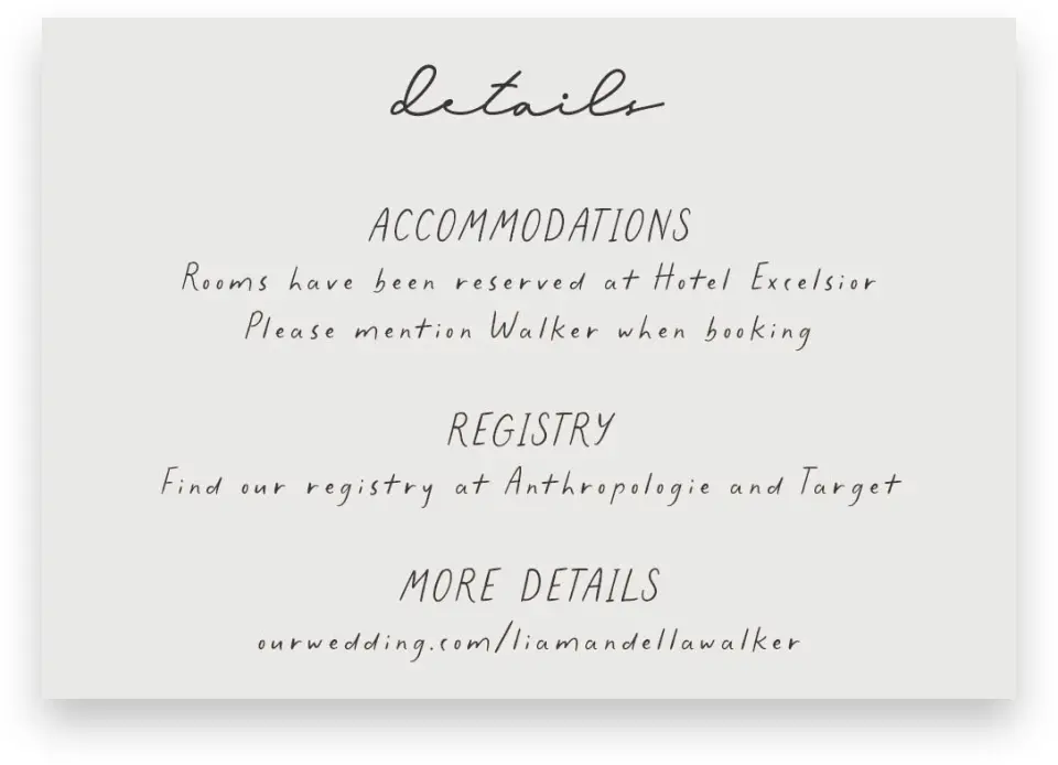 This is a 5" x 3½" Wedding Invitation Enclosure Card called Locket of Love printed in full color on Premium Smooth paper