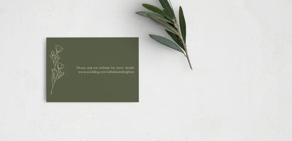 Guest Information Card Back View