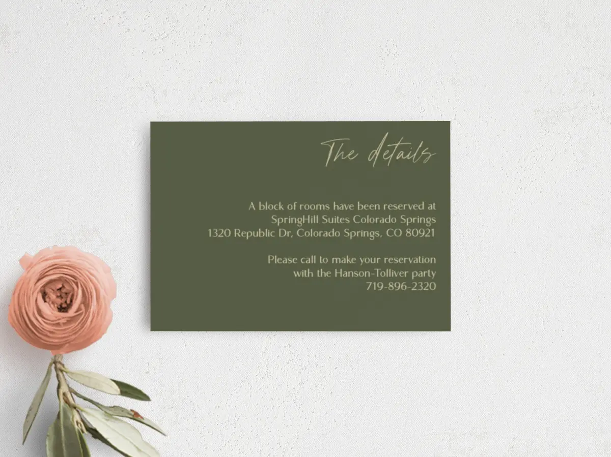 Guest Information Card
