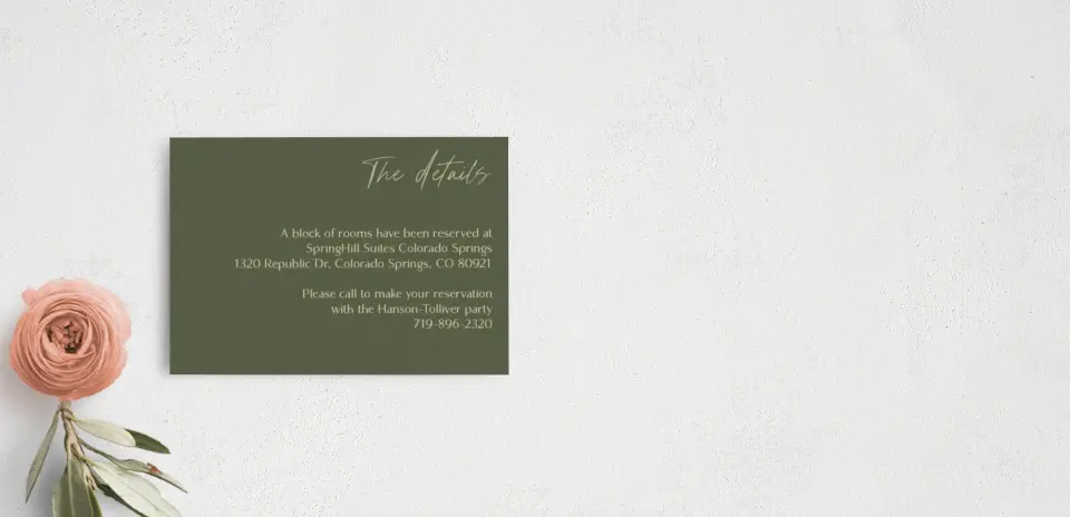 Guest Information Card