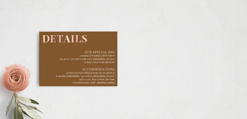 Guest Information Card