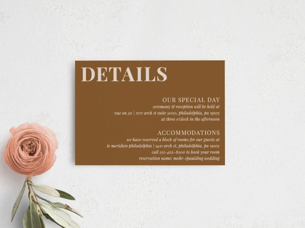 Guest Information Card