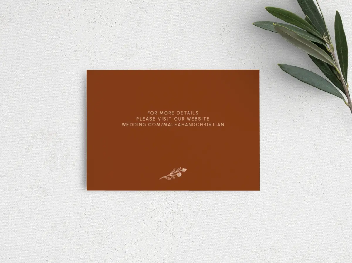 Guest Information Card Back View