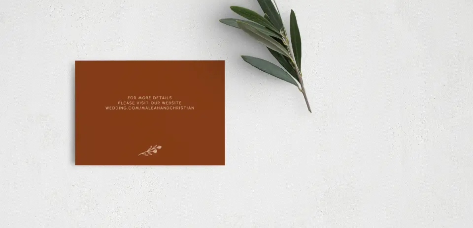 Guest Information Card Back View