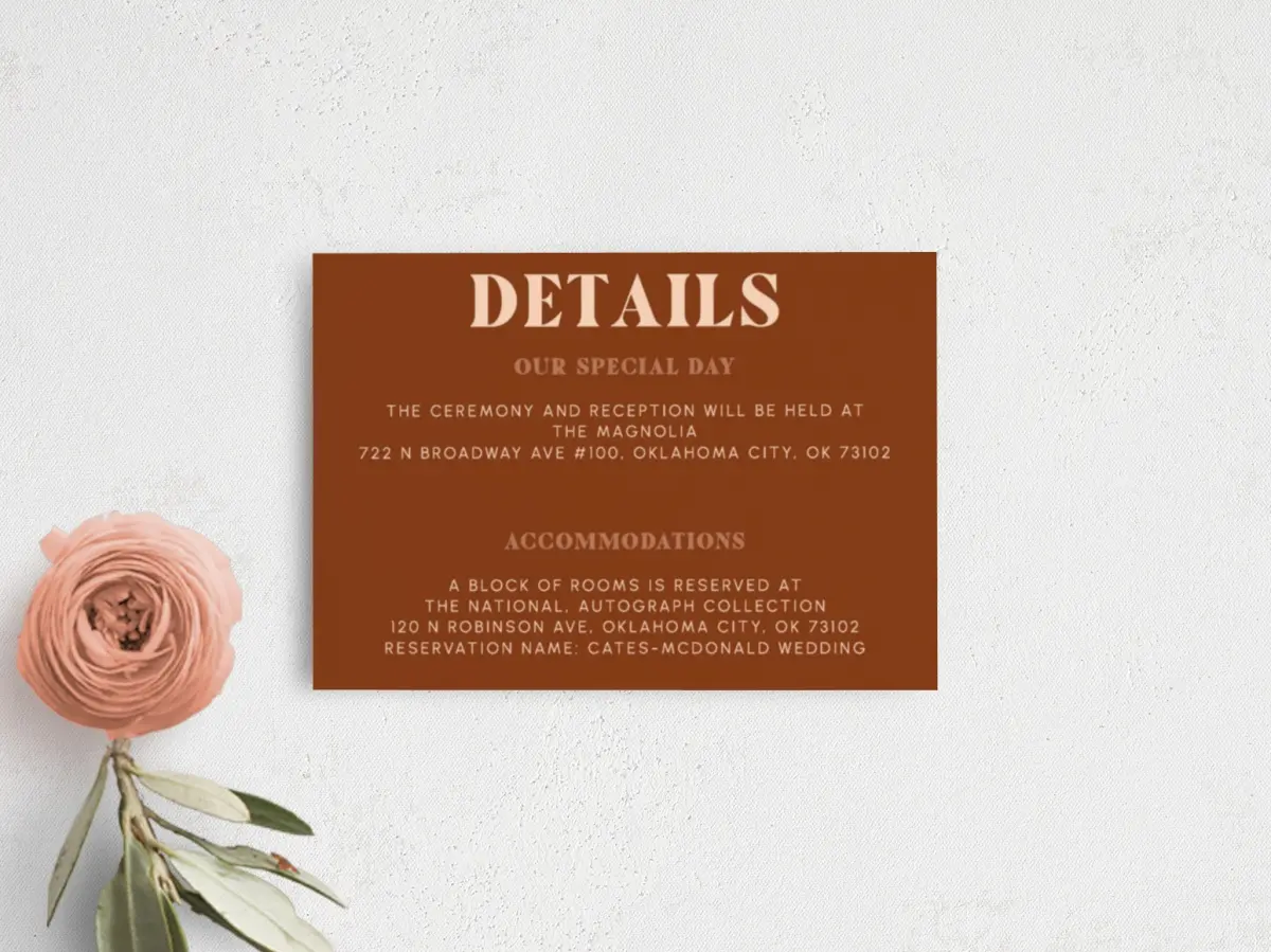 Guest Information Card