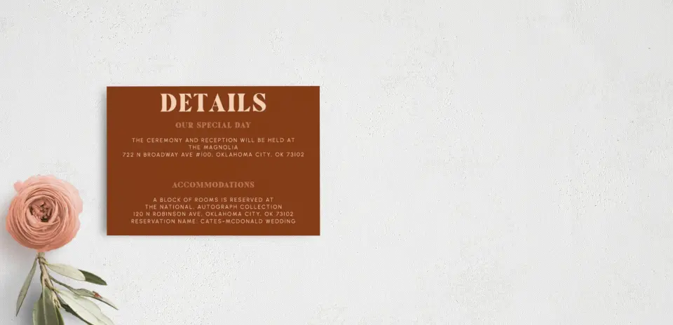 Guest Information Card