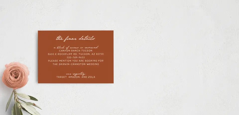 Guest Information Card