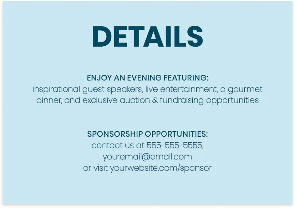 This is a 5" x 3½" Gala Invitation Enclosure Card called Circular Focus printed in full color on Premium Smooth paper