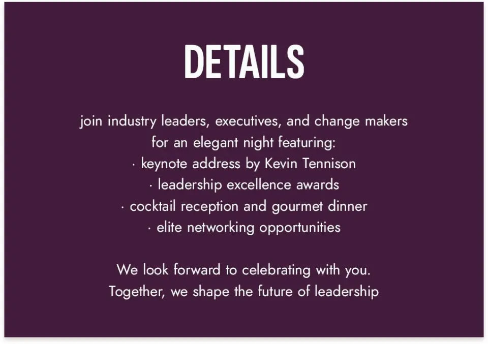 This is a 5" x 3½" Gala Invitation Enclosure Card called Sharp Structure printed in full color on Premium Smooth paper