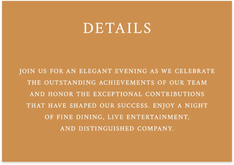 This is a 5" x 3½" Gala Invitation Enclosure Card called Modern Balance printed in full color on Premium Smooth paper