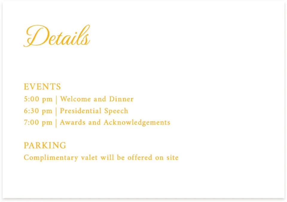 This is a 5" x 3½" Gala Invitation Enclosure Card called Lasting Legacy printed in full color on Premium Smooth paper