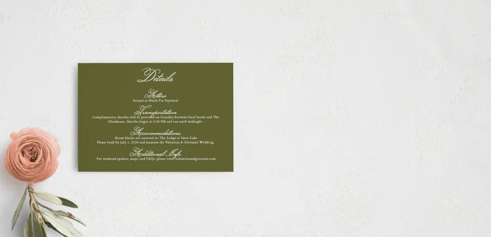 Guest Information Card