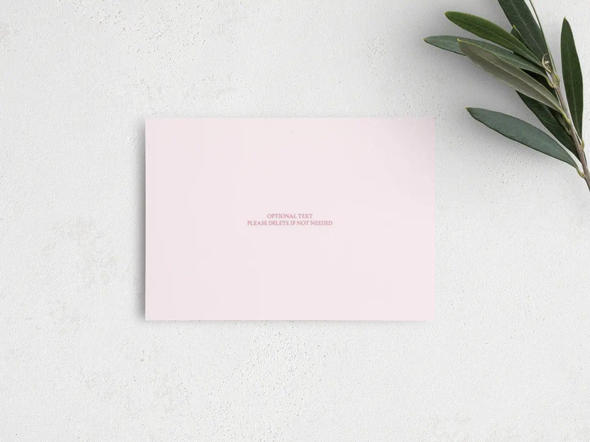 Guest Information Card Back View