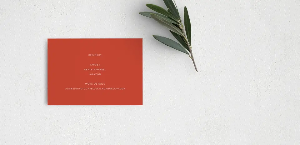 Guest Information Card Back View
