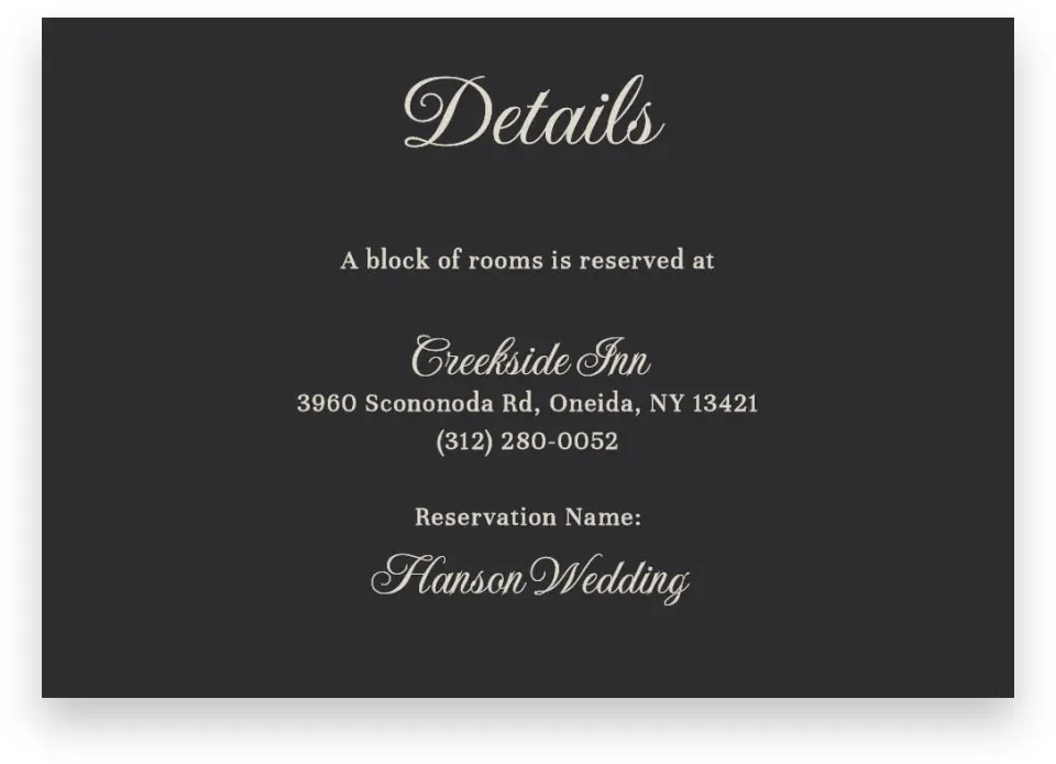 This is a 5" x 3½" Wedding Invitation Enclosure Card called Winter Wildflowers printed in full color on Premium Smooth paper
