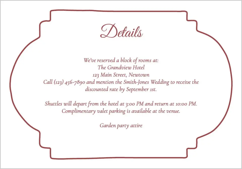 This is a 5" x 3½" Wedding Invitation Enclosure Card called Elegant Autumn printed in full color on Premium Smooth paper