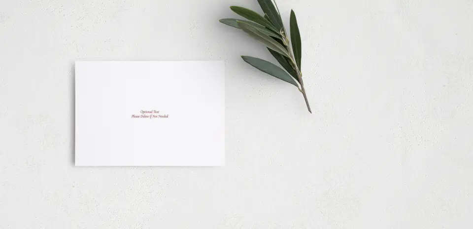 Guest Information Card Back View