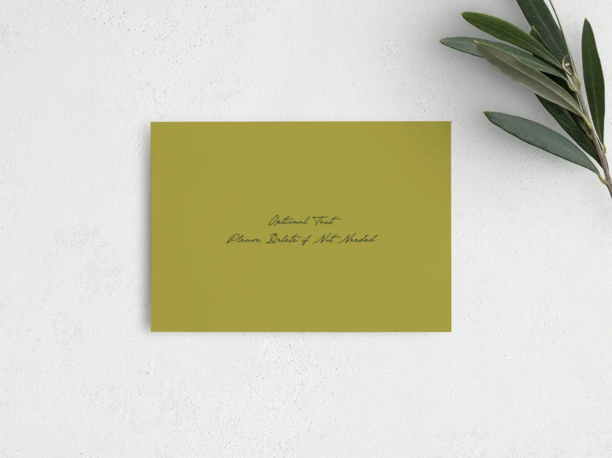 Guest Information Card Back View