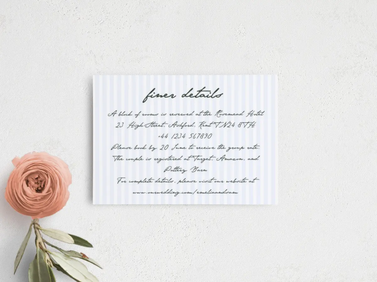 Guest Information Card