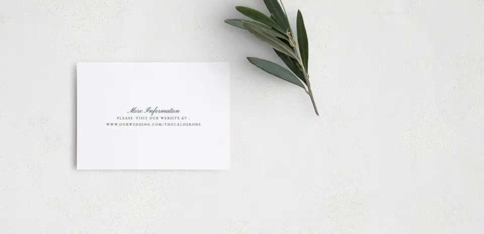 Guest Information Card Back View