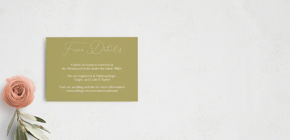 Guest Information Card