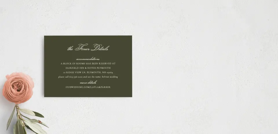 Guest Information Card