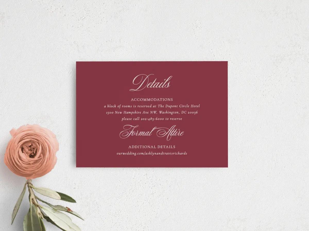 Guest Information Card