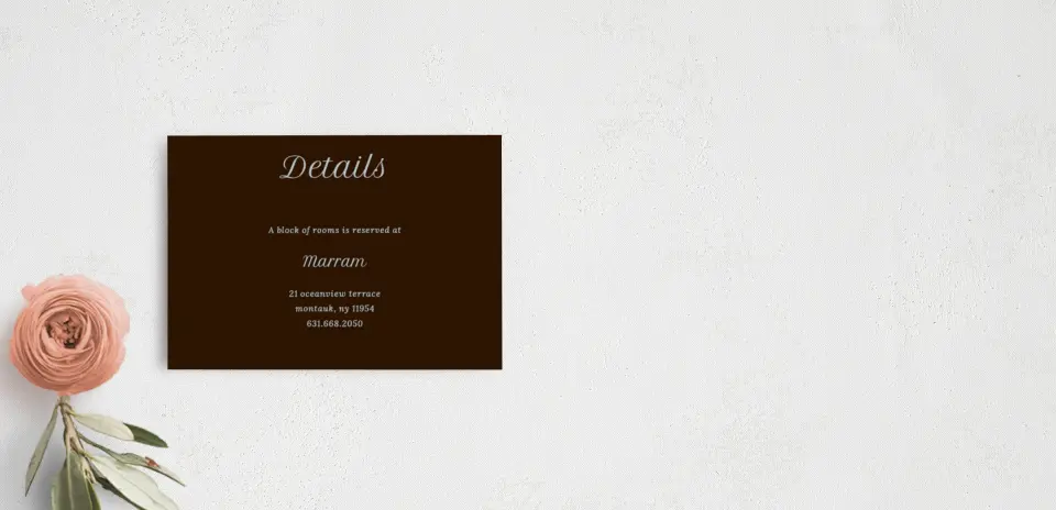 Guest Information Card