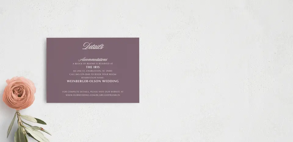 Guest Information Card