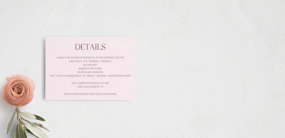 Guest Information Card