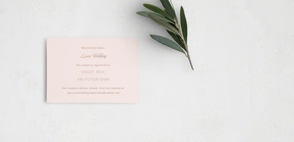 Guest Information Card Back View