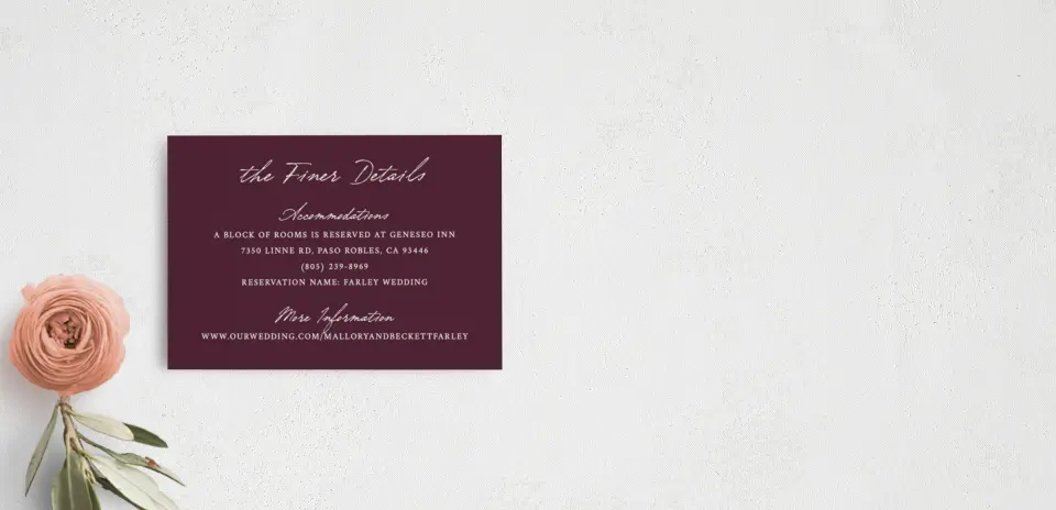 Guest Information Card