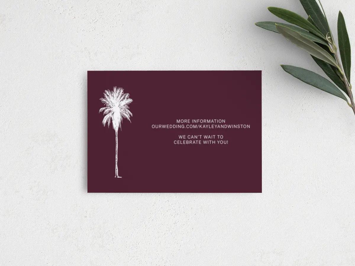 Guest Information Card Back View