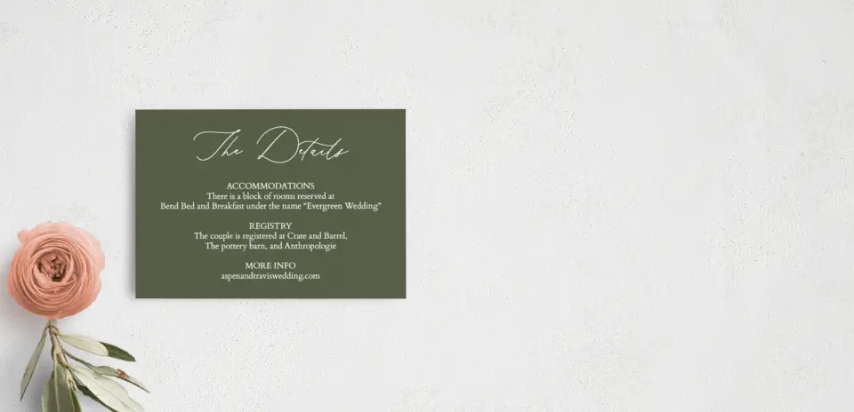 Guest Information Card