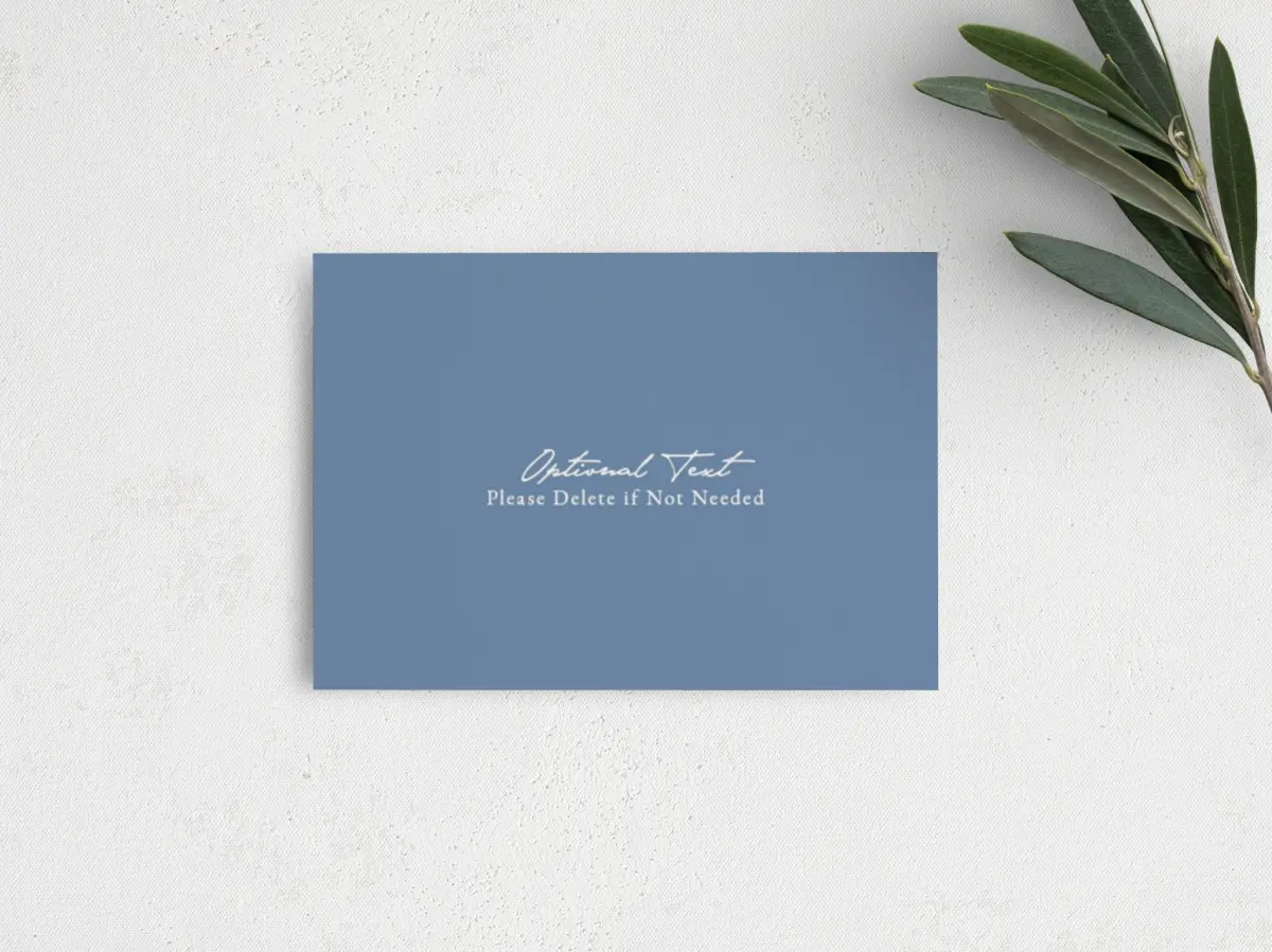 Guest Information Card Back View