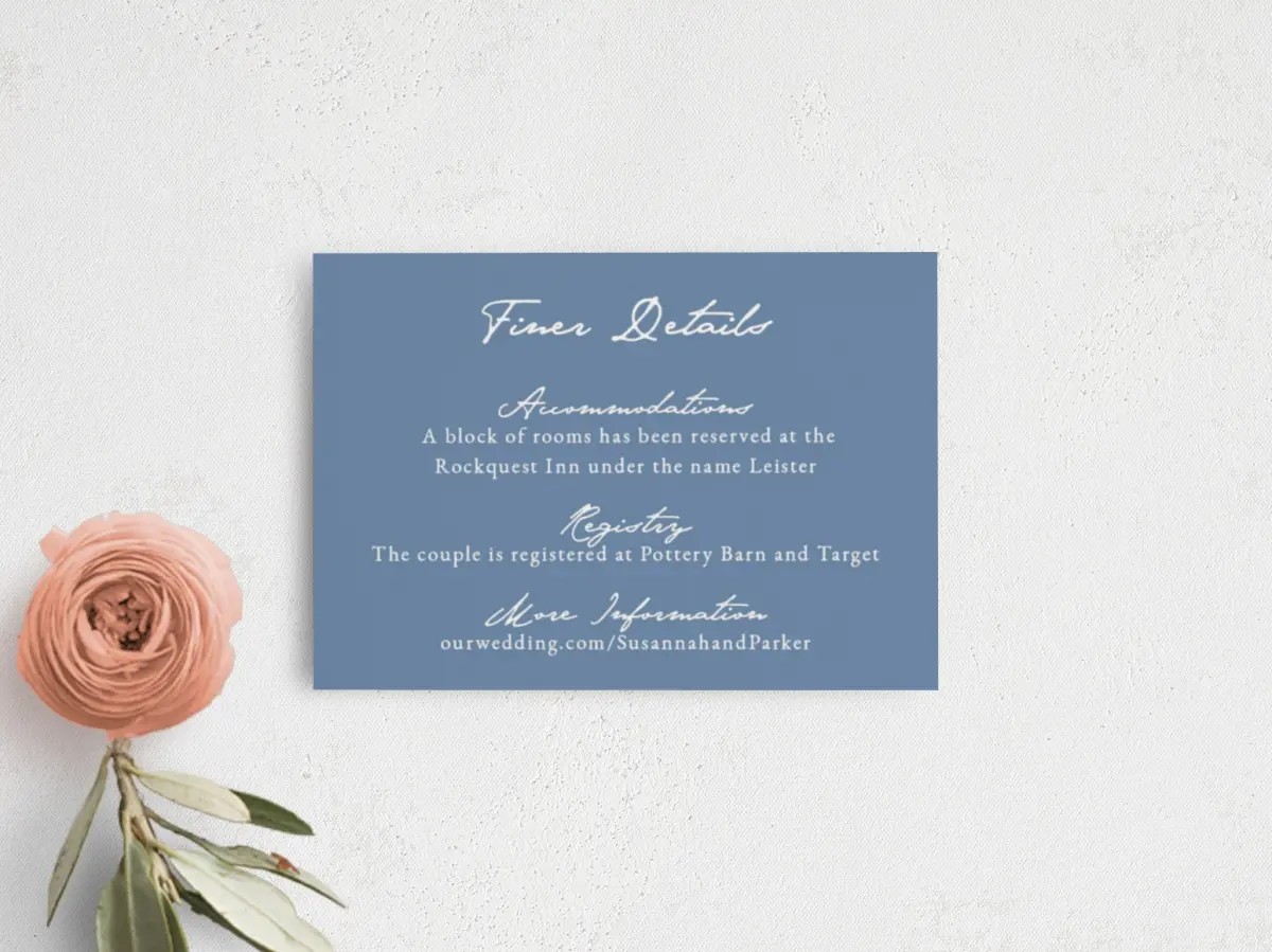 Guest Information Card