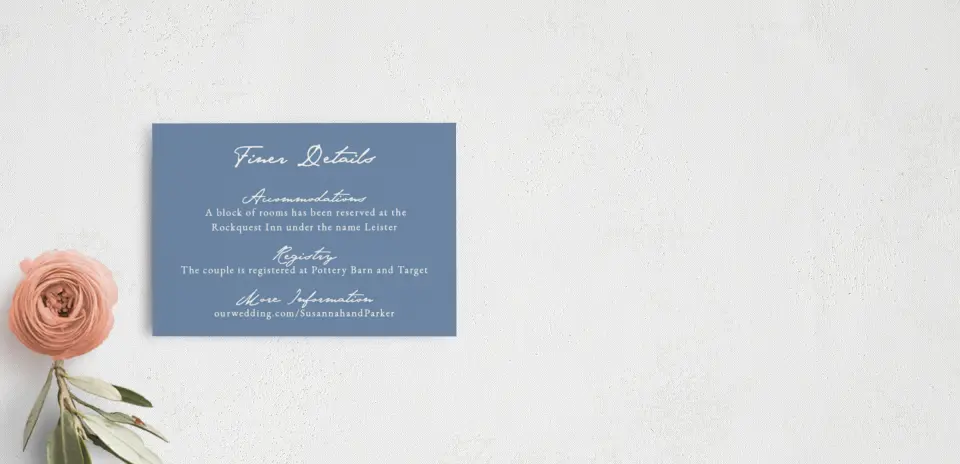 Guest Information Card