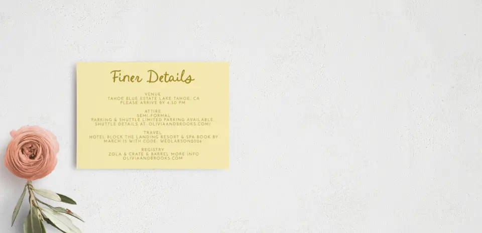 Guest Information Card