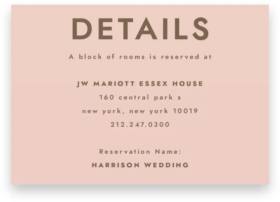 This is a 5" x 3½" Wedding Invitation Enclosure Card called Serendipity & Stripes printed in full color on Premium Smooth paper