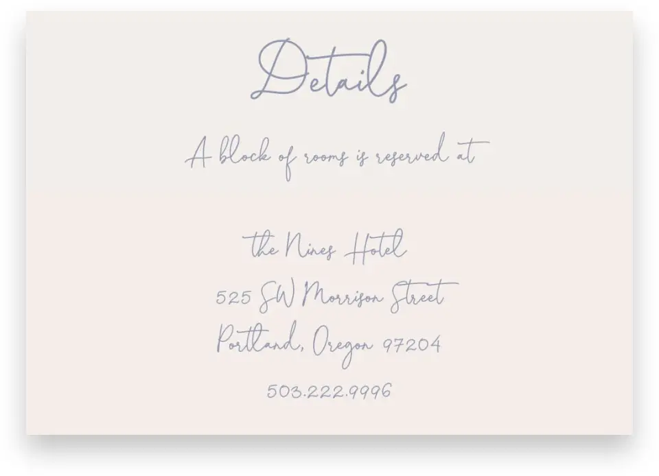 This is a 5" x 3½" Wedding Invitation Enclosure Card called Yours Truly printed in full color on Premium Smooth paper