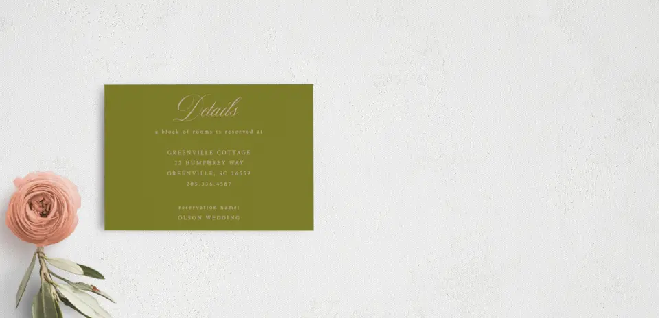 Guest Information Card