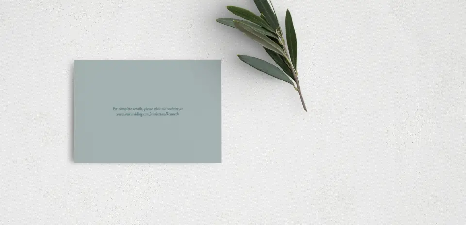 Guest Information Card Back View