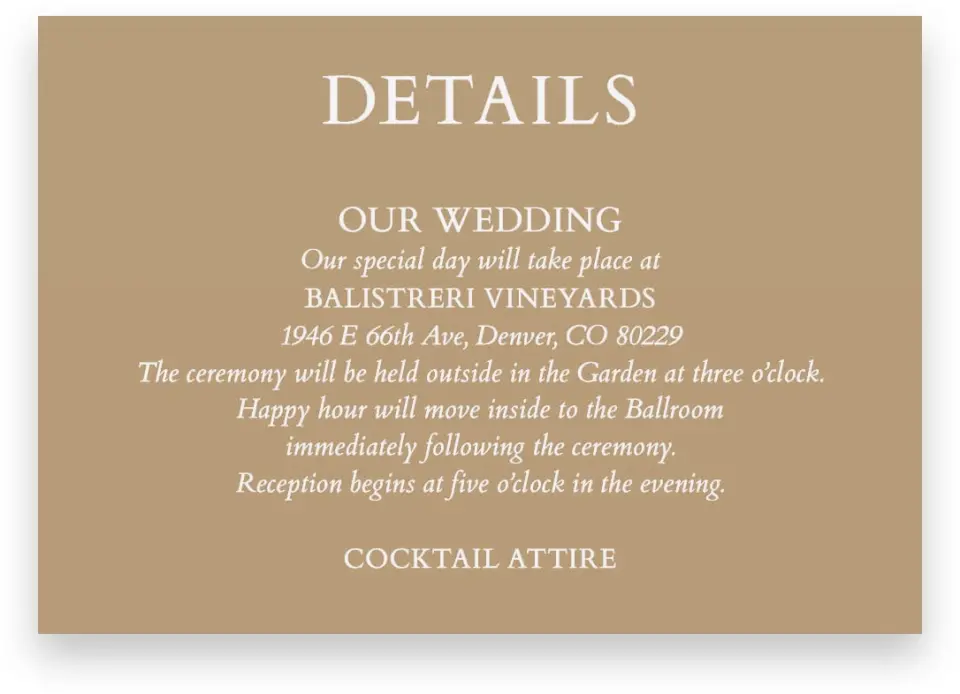 This is a 5" x 3½" Wedding Invitation Enclosure Card called Soft Branchlets printed in full color on Premium Smooth paper