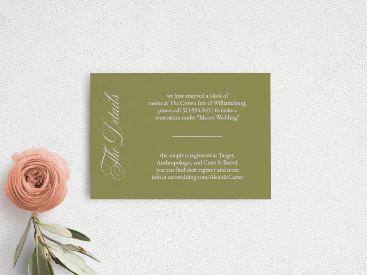 Guest Information Card