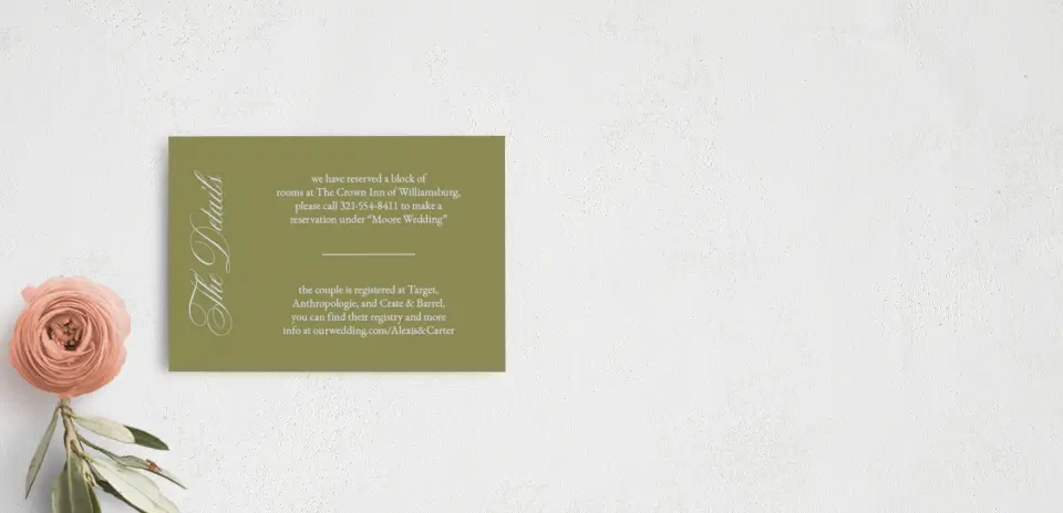 Guest Information Card