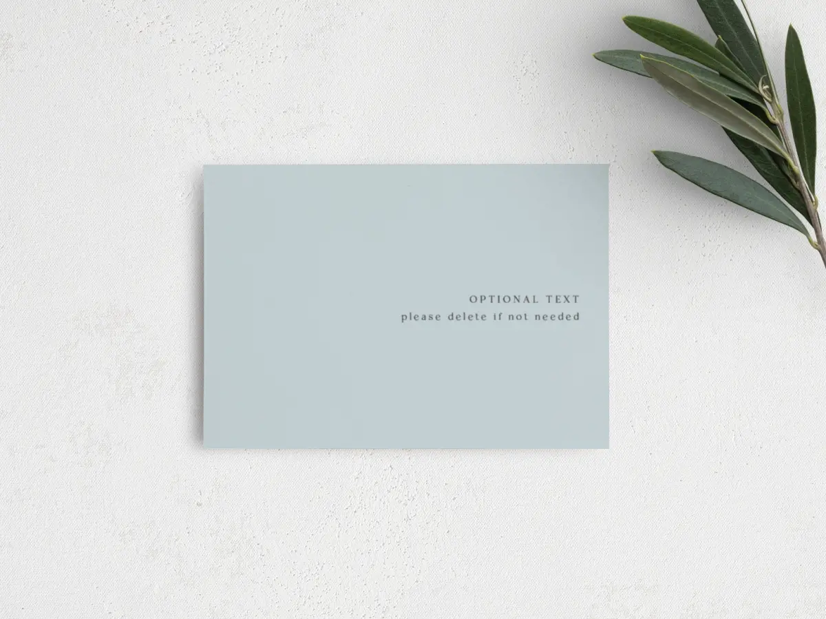 Guest Information Card Back View