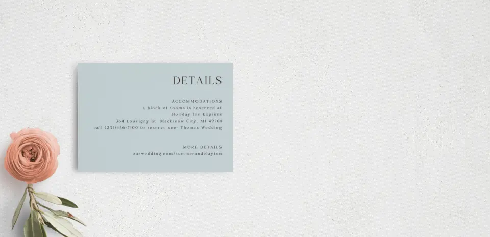 Guest Information Card