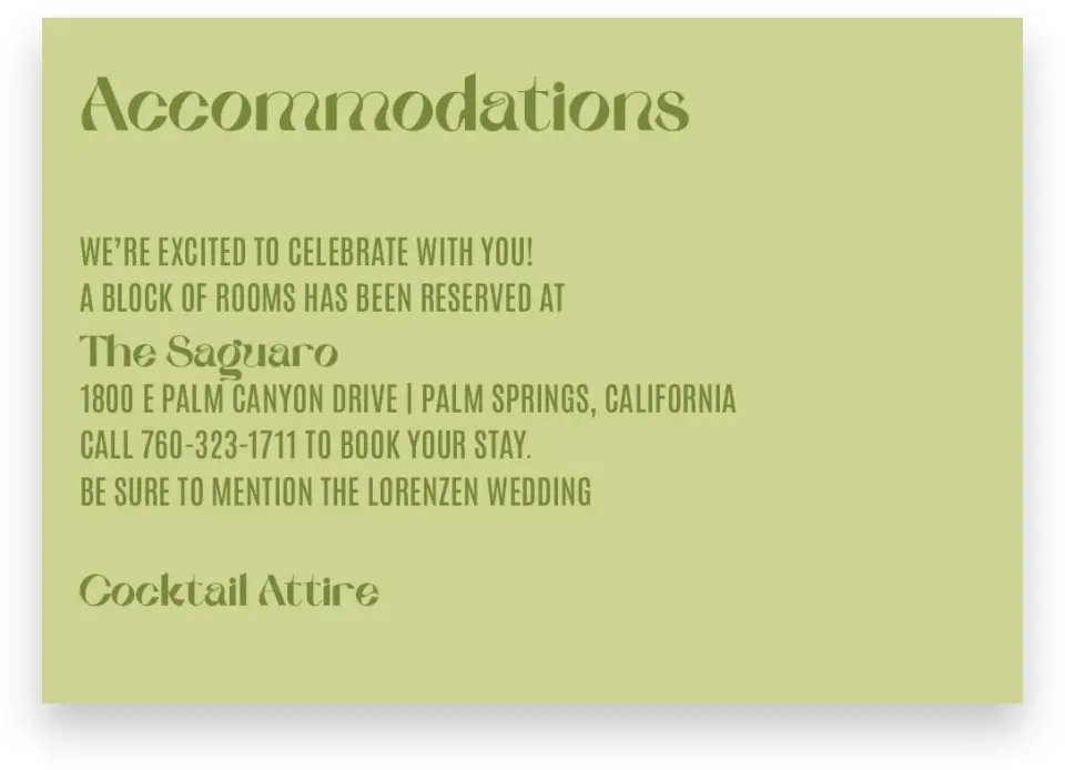 This is a 5" x 3½" Wedding Invitation Enclosure Card called Zephyr printed in full color on Premium Smooth paper
